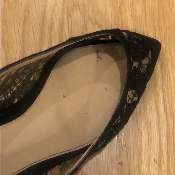 Gianvito Rossi black lace point toe flats - Picture 3 of 7